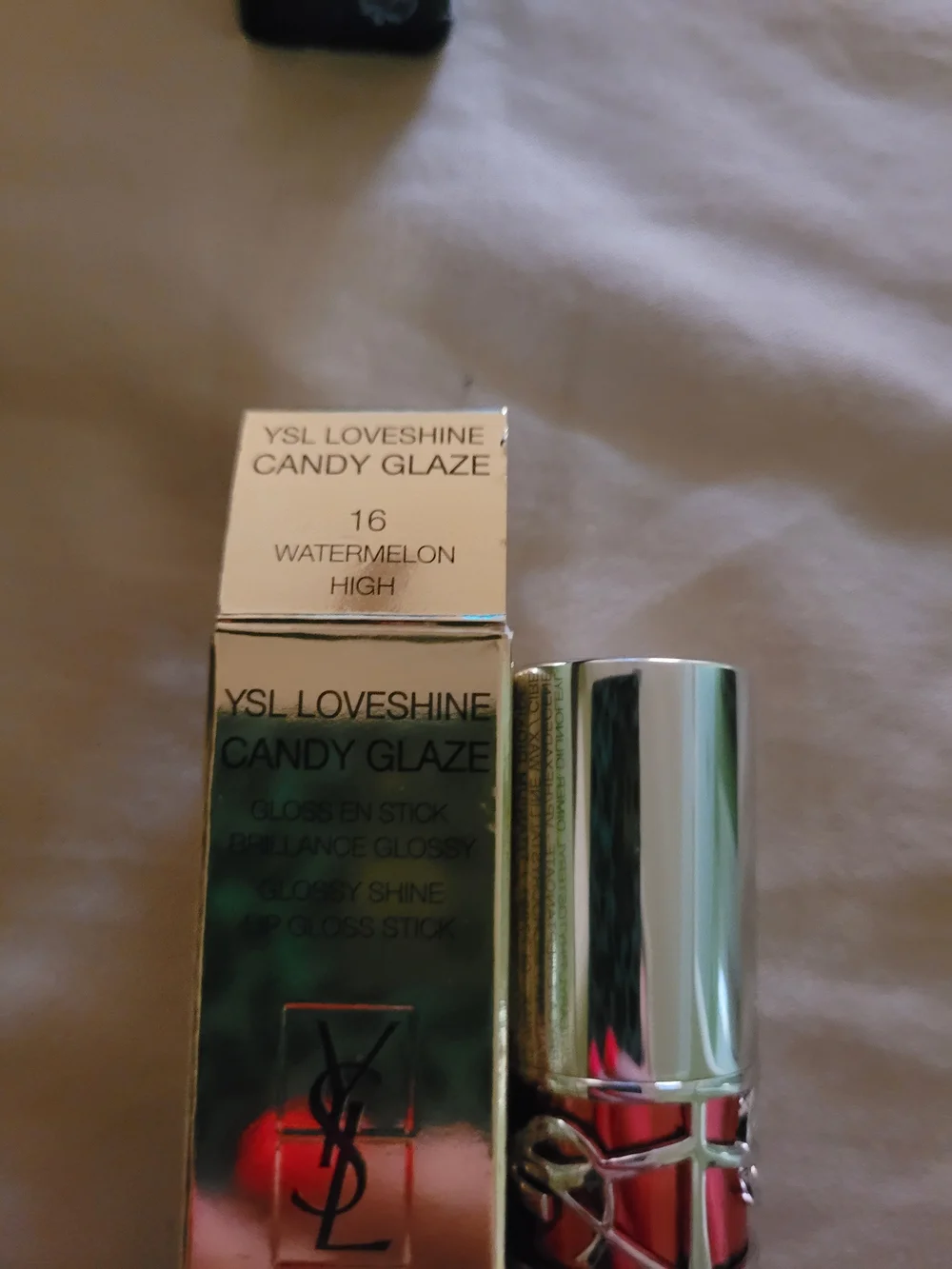(YSL) LoveShine Candy Glaze Lip Gloss Stick - Shade 16 Watermelon High FS